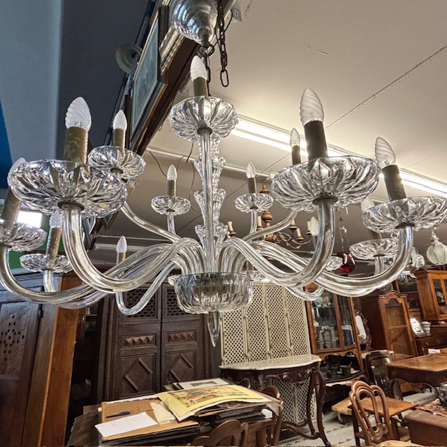 Antico grande lampadario Chandelier fine 800 in cristallo . Grande qualità !16 luci - Bracci . Diametro 110 cm