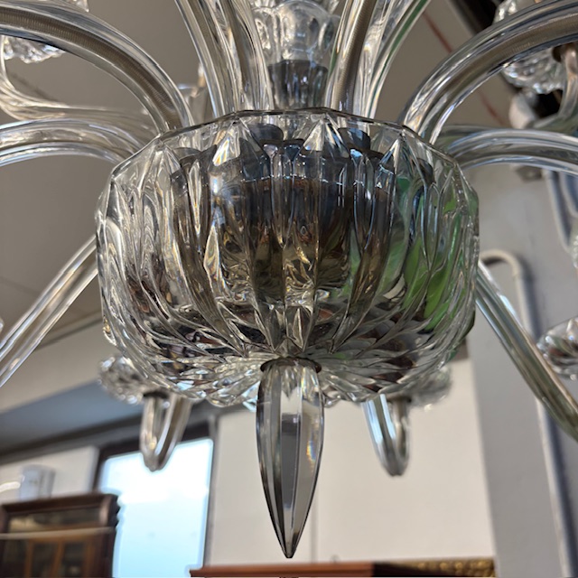 Antico grande lampadario Chandelier fine 800 in cristallo . Grande qualità !16 luci - Bracci . Diametro 110 cm - immagine 3