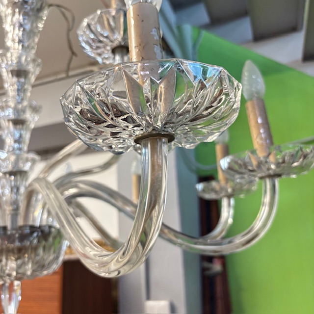 Antico grande lampadario Chandelier fine 800 in cristallo . Grande qualità !16 luci - Bracci . Diametro 110 cm - immagine 4