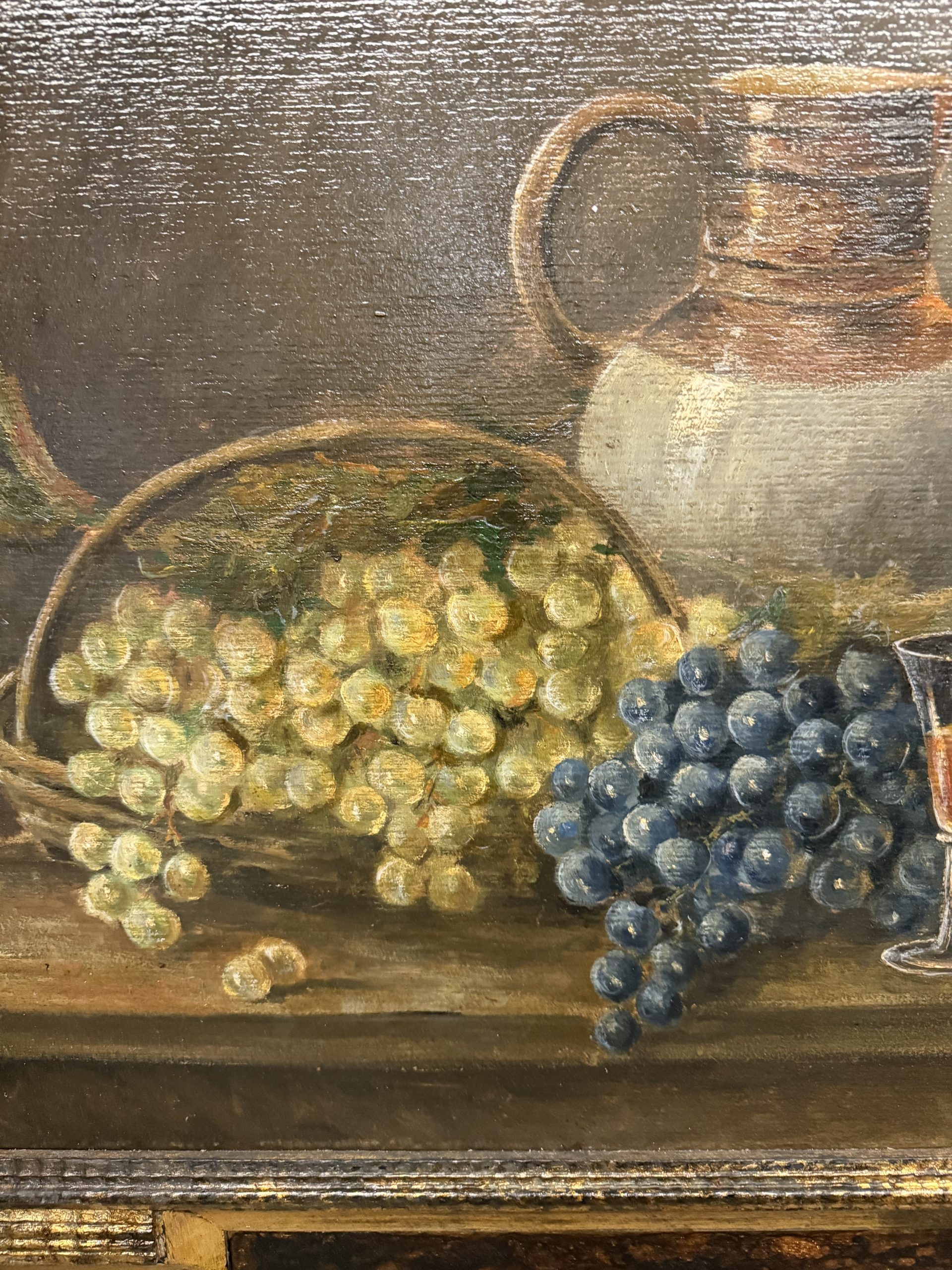 Antico dipinto olio su cartone di scuola francese 1930, 70x90cm - immagine 5