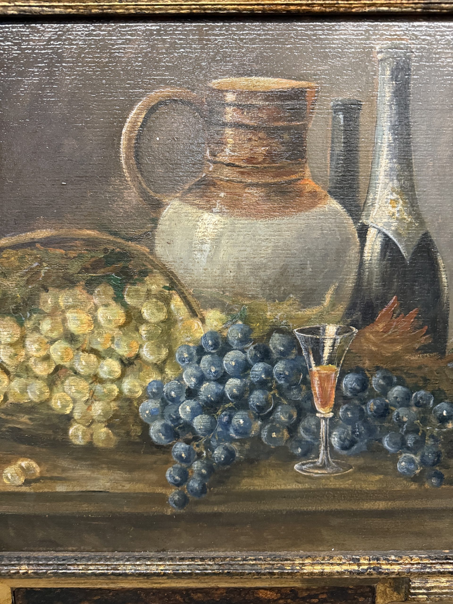Antico dipinto olio su cartone di scuola francese 1930, 70x90cm - immagine 6