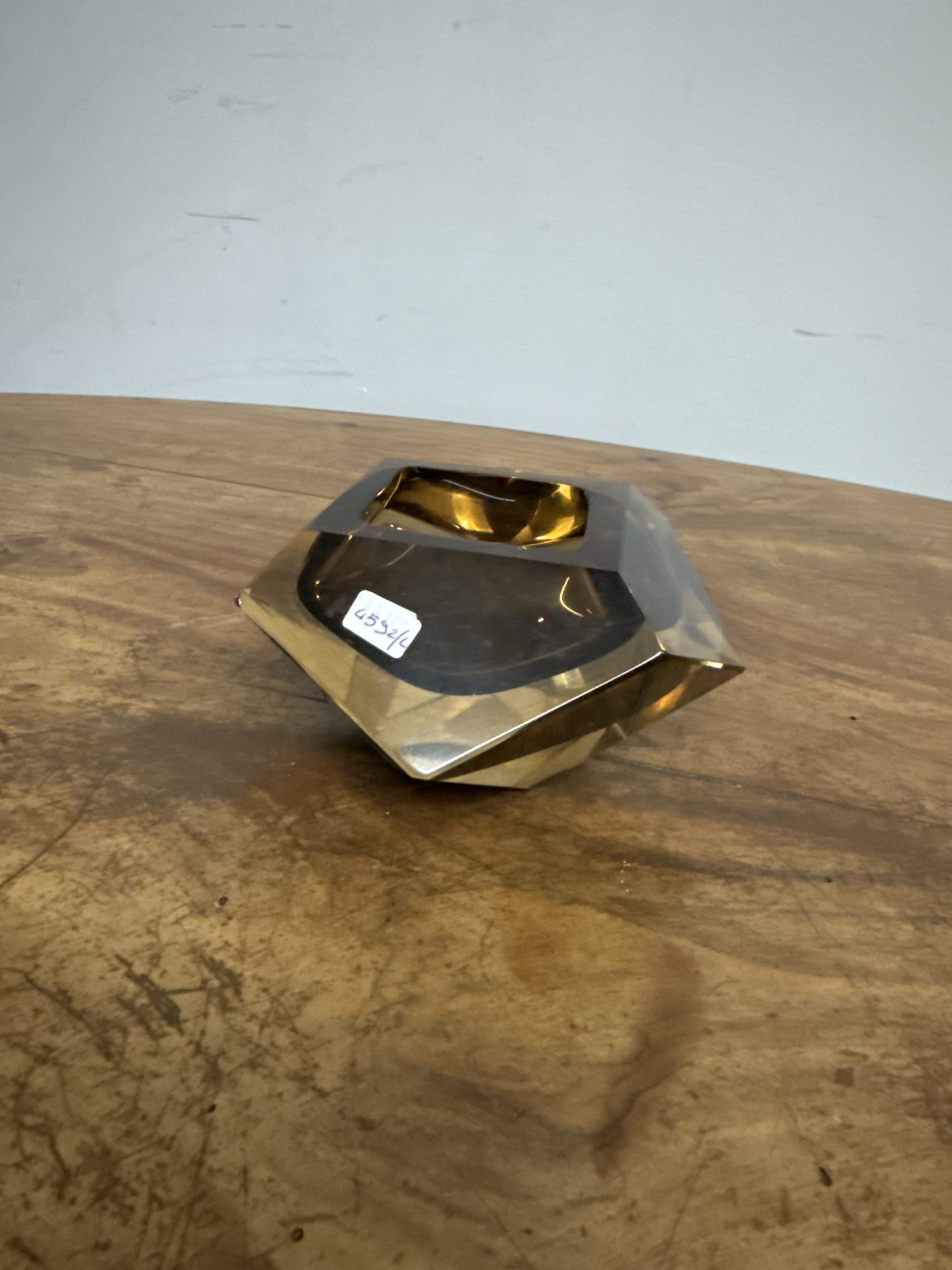 Posacenere/svuota tasche in vetro sommerso anni '70, 9x16cm - immagine 4