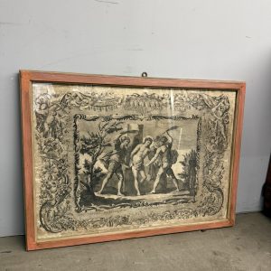 Antica incisione acquaforte flagellazione di Cristo XVI sec, 89x65cm