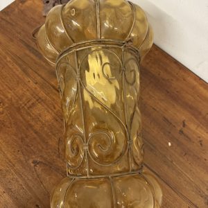 Antica lanterna in vetro Murano, '800, 48x30cm