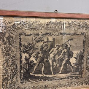 Alternative view of Antica incisione acquaforte flagellazione di Cristo XVI sec, 89x65cm