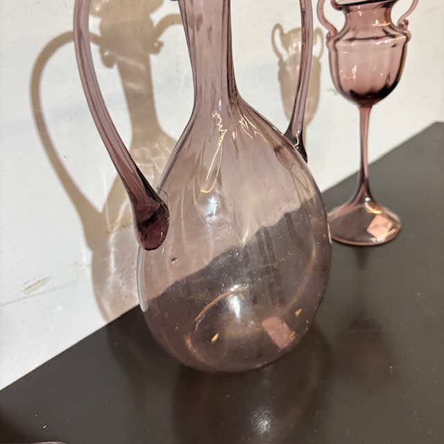 Antico Tritico in vetro rosa Amatista 1920 Zecchin – Cappellin Murano Venezia. H23 h 19 - immagine 7