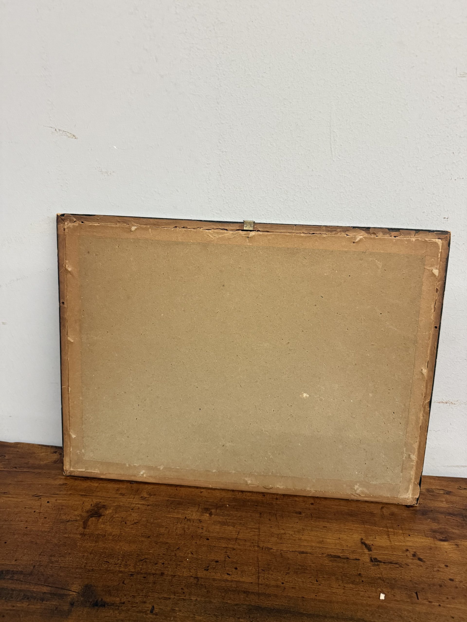 Dipinto materico paesaggio case moderno anni '60, 80x60cm - immagine 4