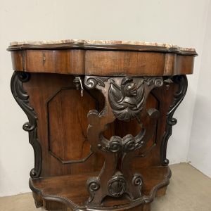 Antica console noce L.Filippo, '800, Napoli, 100x103x43cm