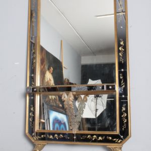 Specchiera da terra/ parete Murano anni 60 Cristal Art design . Mis 202 L 114 Disegno Pier Luigi Colli
