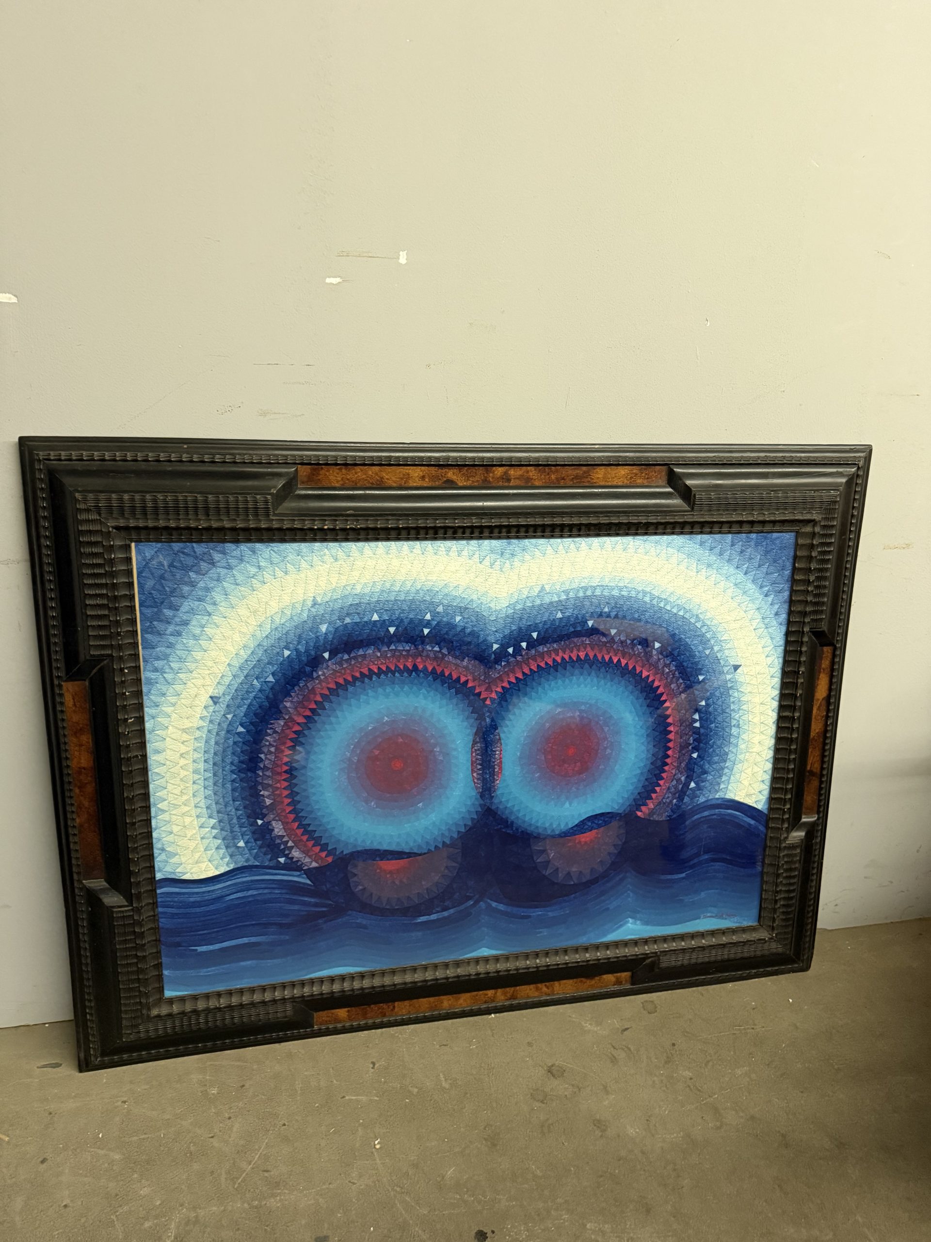 Dipinto ad acquerello arte moderna XXsec, 99x70cm