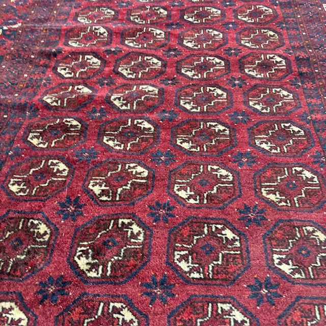 Tappeto metà 900 lana e seta alta qualità Turkmenistan Bukhara mis 210 x 130 - immagine 5