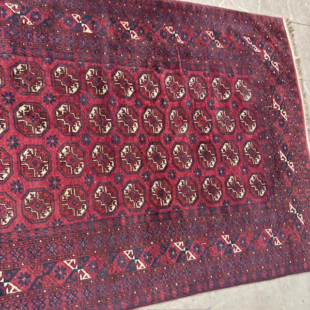 Tappeto metà 900 lana e seta alta qualità Turkmenistan Bukhara mis 210 x 130 - immagine 7