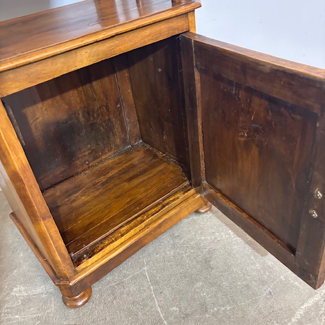 Antica libreria etagere Luigi Filippo 1860 noce massello restaurata . Mis h 183 . L 50 x P 35 - immagine 2