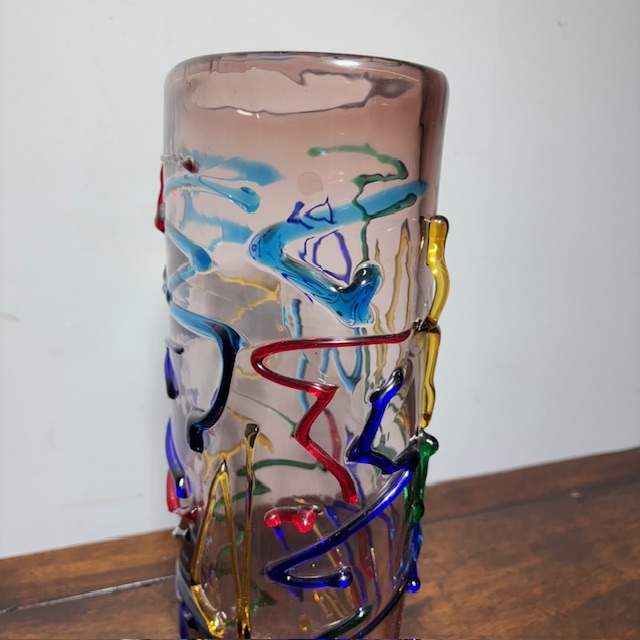 Vaso vintage Vetro Murano XX Enrico Camozzo . Altezza cm 38 - immagine 9