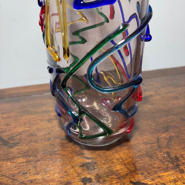 Vaso vintage Vetro Murano XX Enrico Camozzo . Altezza cm 38 - immagine 10