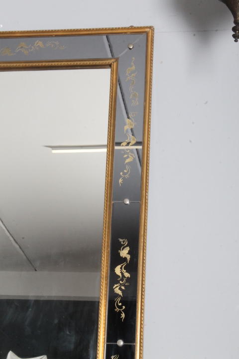 Specchiera da terra/ parete Murano anni 60 Cristal Art design . Mis 202 L 114 Disegno Pier Luigi Colli - immagine 8