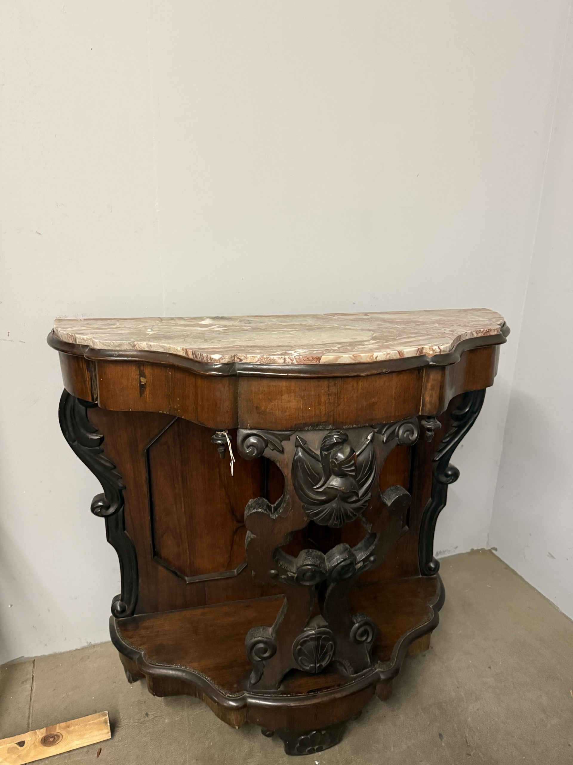 Antica console noce L.Filippo, '800, Napoli, 100x103x43cm - immagine 5