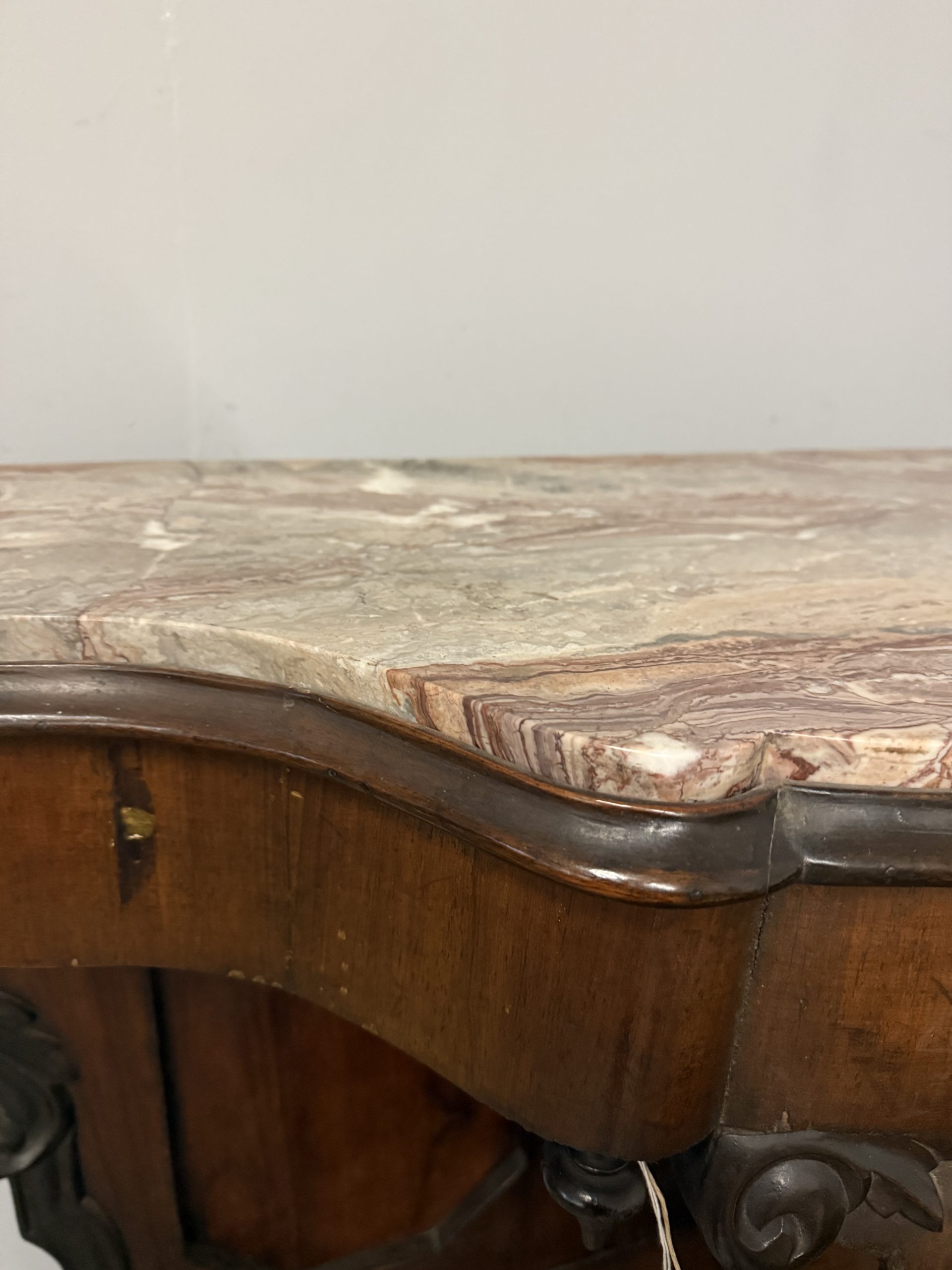 Antica console noce L.Filippo, '800, Napoli, 100x103x43cm - immagine 7