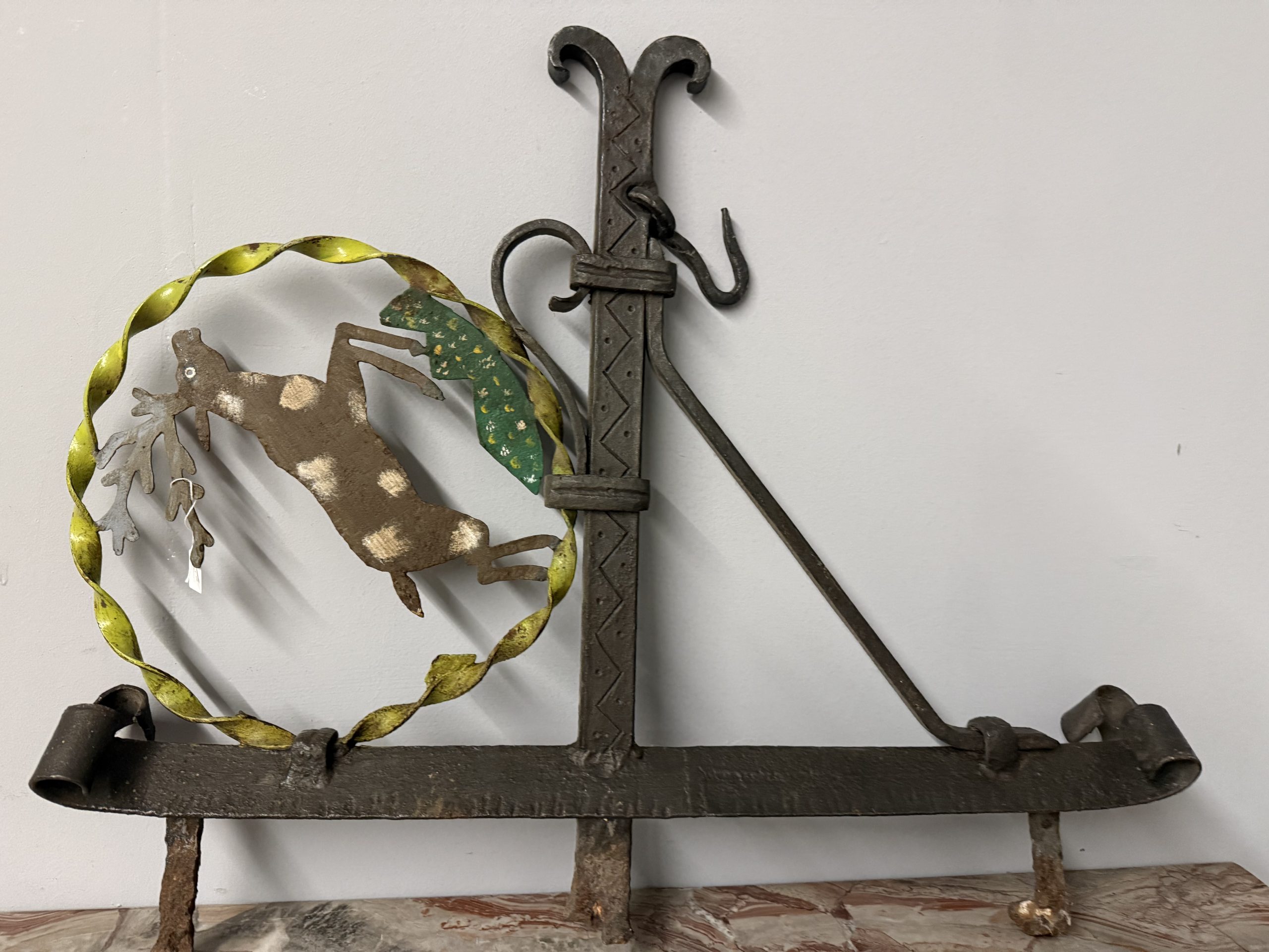 Antica insegna/base lampada, XVIIIsec, 68x59cm - immagine 4