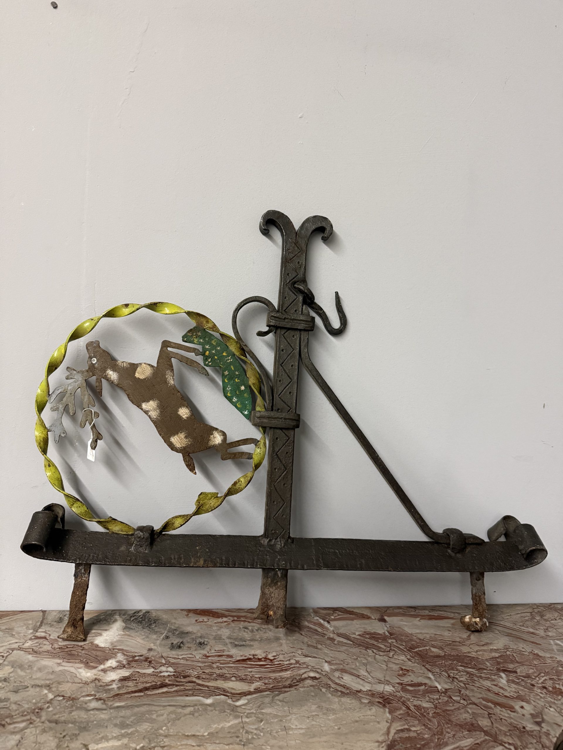 Antica insegna/base lampada, XVIIIsec, 68x59cm - immagine 5