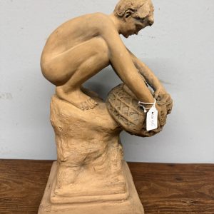 Antica scultura in terracotta, Achille D'Orsi, Napoli, XIX, 34x16cm