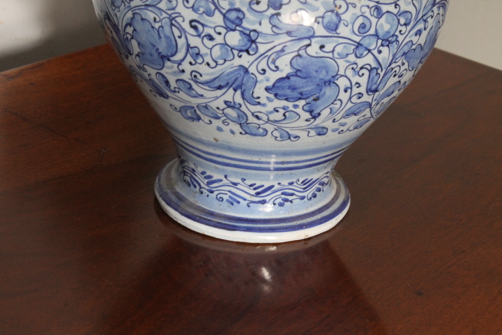 Antico Versatoio da farmacia in maiolica XVIII sec . Mis H 28 L 20 - immagine 6