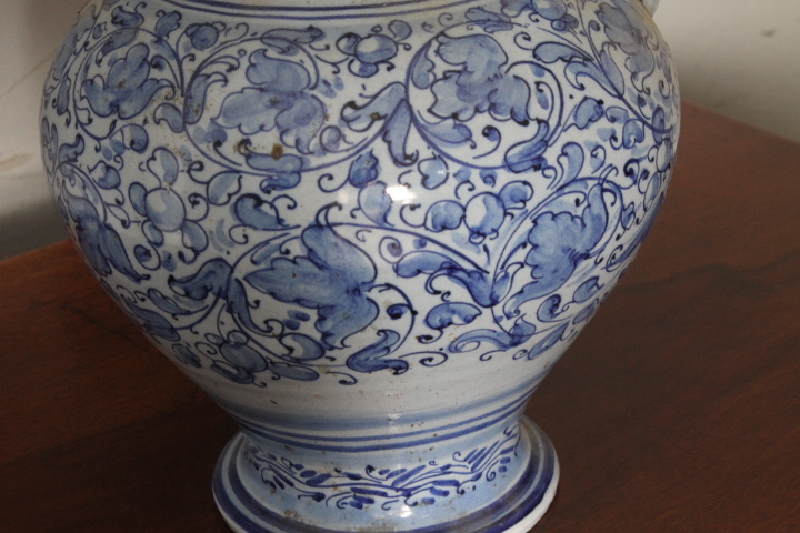 Antico Versatoio da farmacia in maiolica XVIII sec . Mis H 28 L 20 - immagine 9