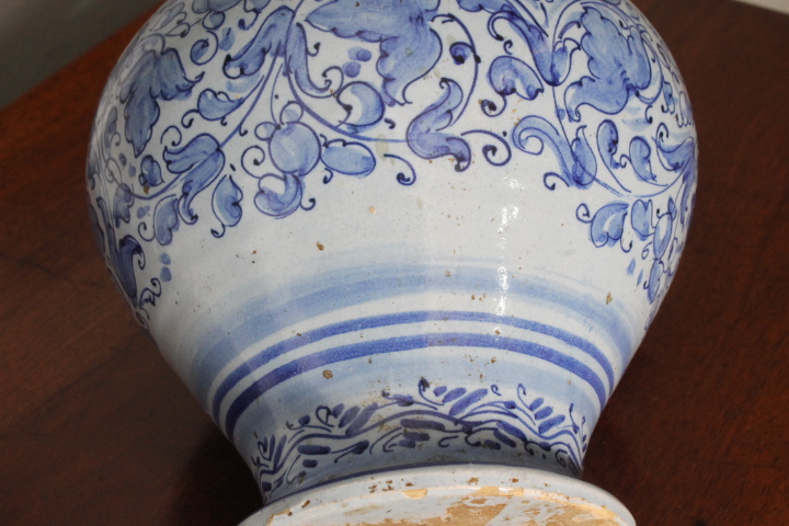 Antico Versatoio da farmacia in maiolica XVIII sec . Mis H 28 L 20 - immagine 11