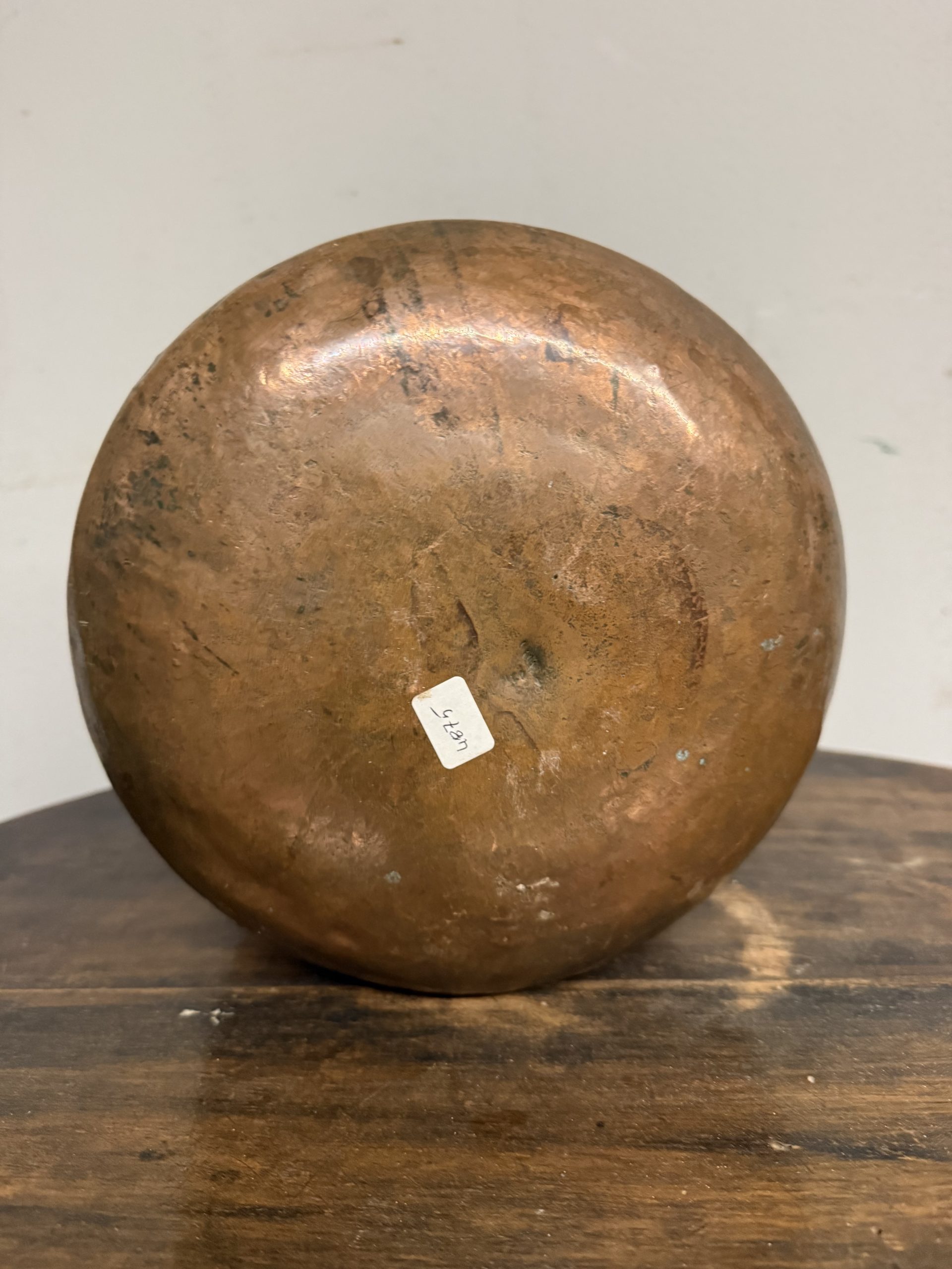 Antico cestello in rame sbalzato, Venezia XIX sec, con stemma del Doge 22x22cm - immagine 7