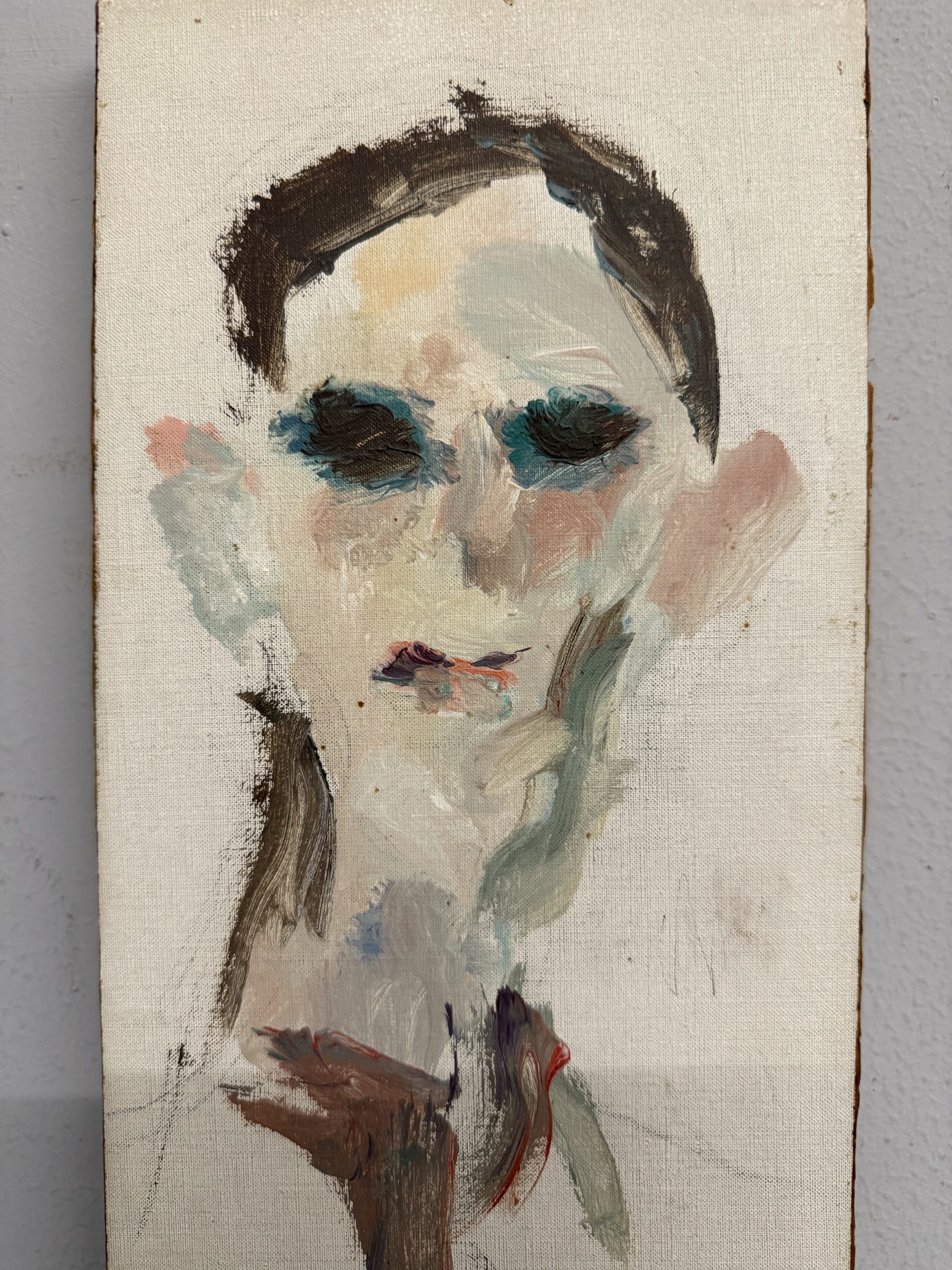Ernesto TRECCANI (Milano 1920-2009) Ragazzo dipinto su tela, 46x16cm - immagine 4