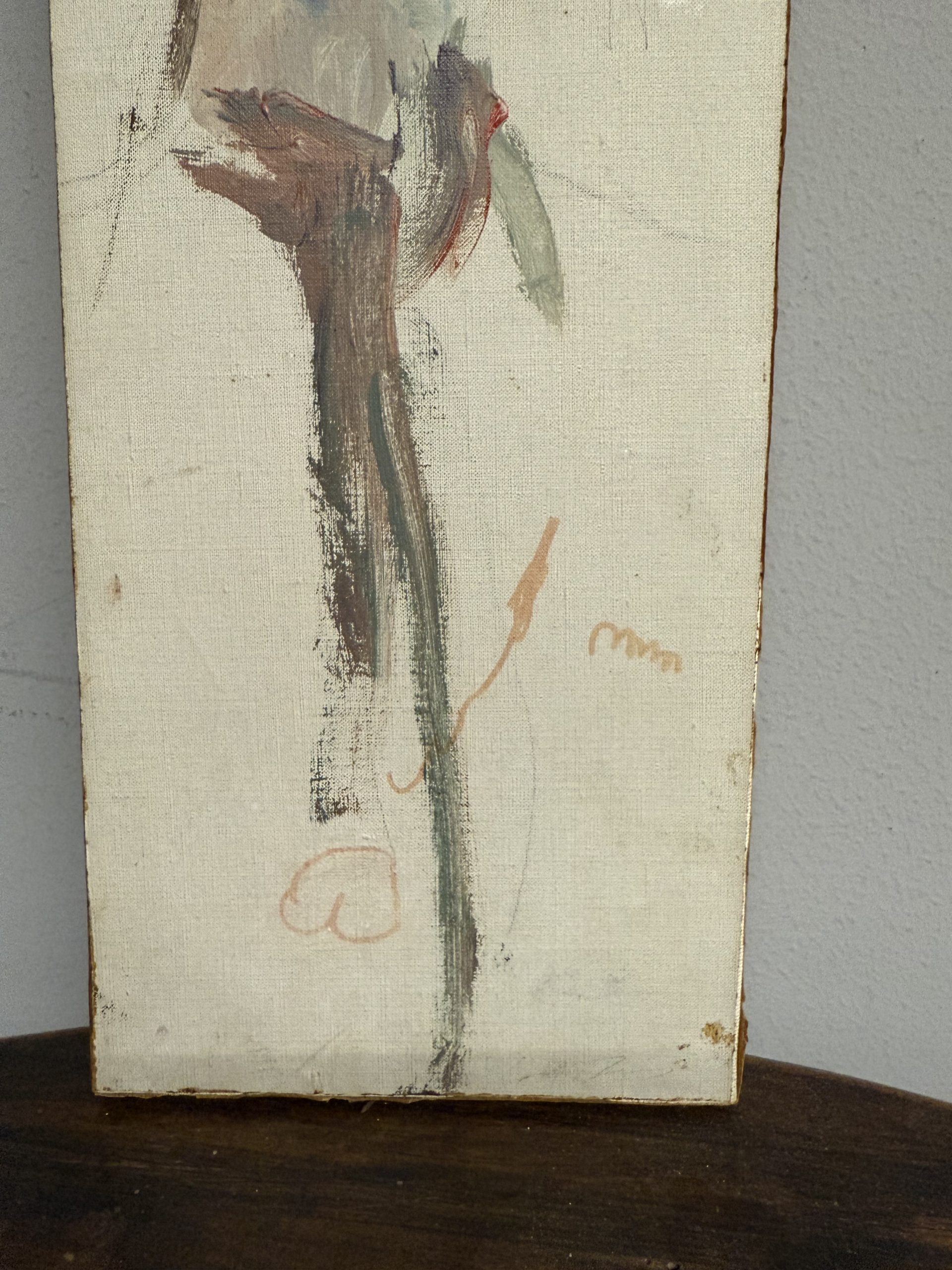 Ernesto TRECCANI (Milano 1920-2009) Ragazzo dipinto su tela, 46x16cm - immagine 7