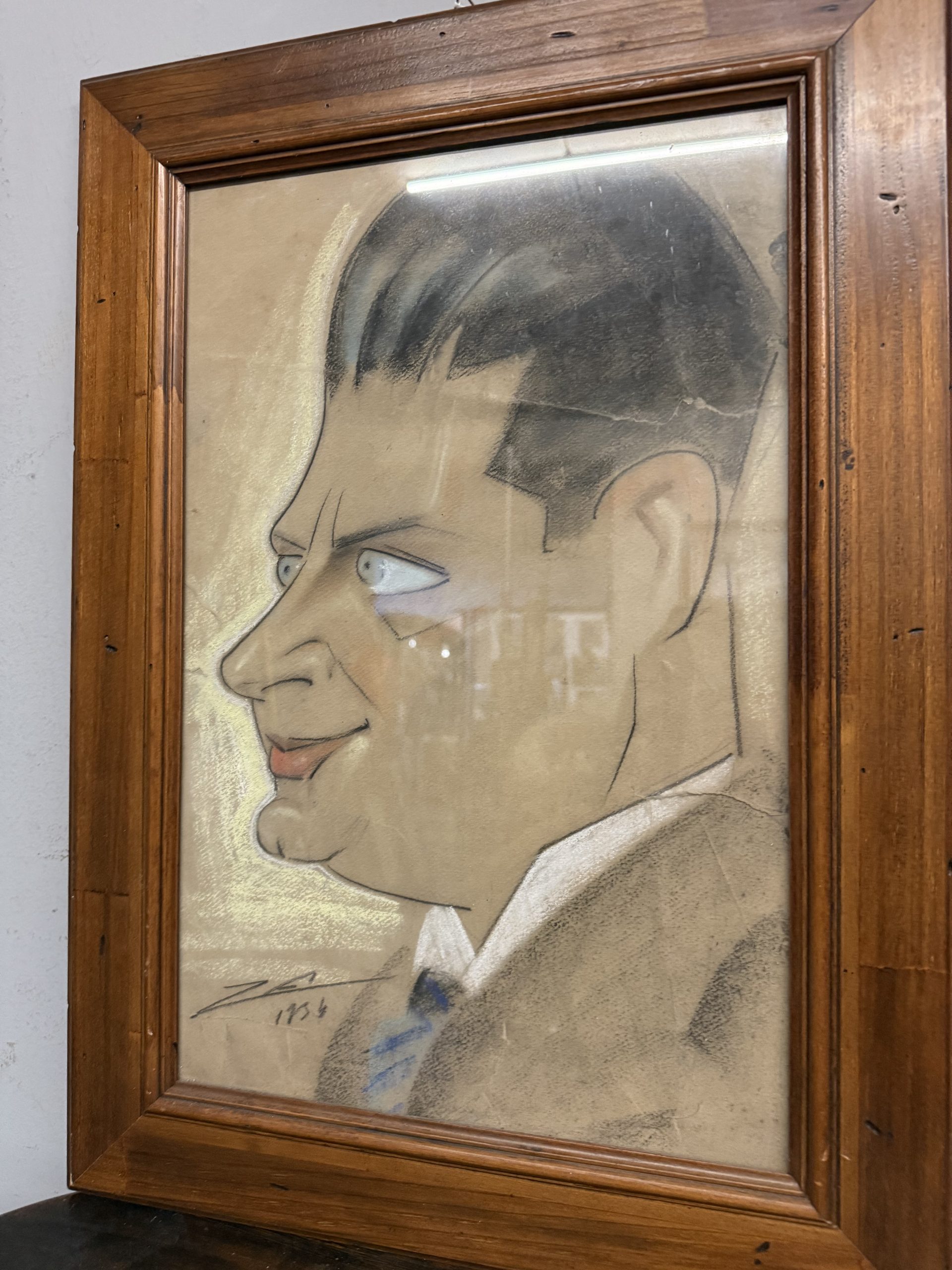 Caricatura di Giuseppe Zanino, Personaggio, 1934, 56x41cm - immagine 3