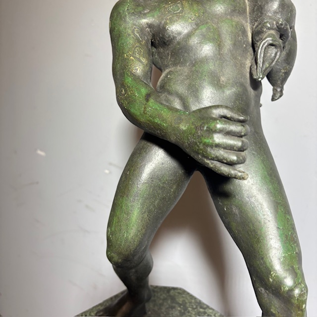 Splendida antica scultura raffigurante Satiro epoca XIX secolo in bronzo - immagine 4