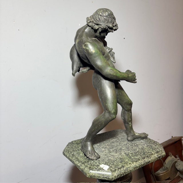 Splendida antica scultura raffigurante Satiro epoca XIX secolo in bronzo - immagine 6