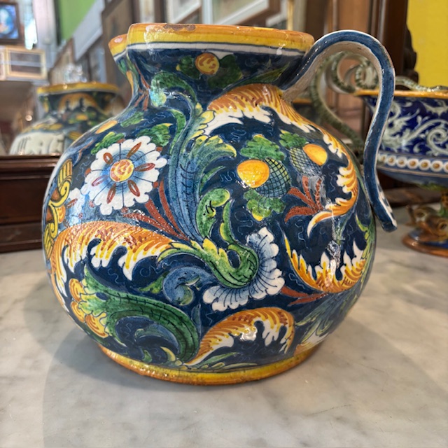Antico grande vaso da farmacia Venezia epoca XVIII sec Folie Malva . Mis h 24 - immagine 7