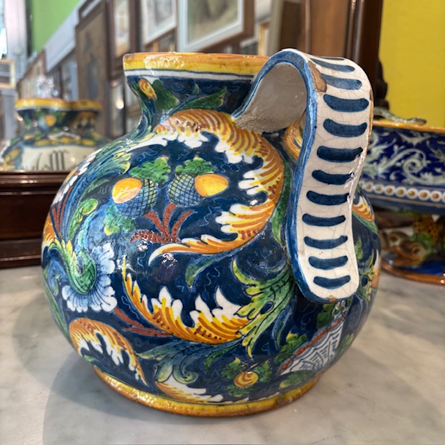 Antico grande vaso da farmacia Venezia epoca XVIII sec Folie Malva . Mis h 24 - immagine 9