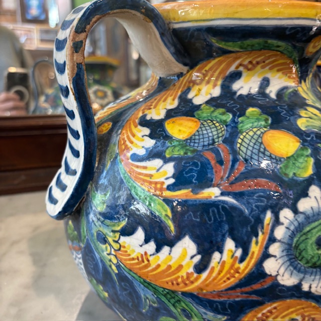 Antico grande vaso da farmacia Venezia epoca XVIII sec Folie Malva . Mis h 24 - immagine 10