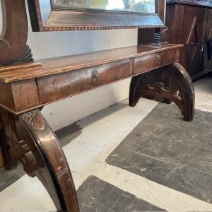 Alternative view of Antica Psiche Toilette da Terra basculante Emilia Carlo X noce e intarsi periodo del Carlo X 1820
