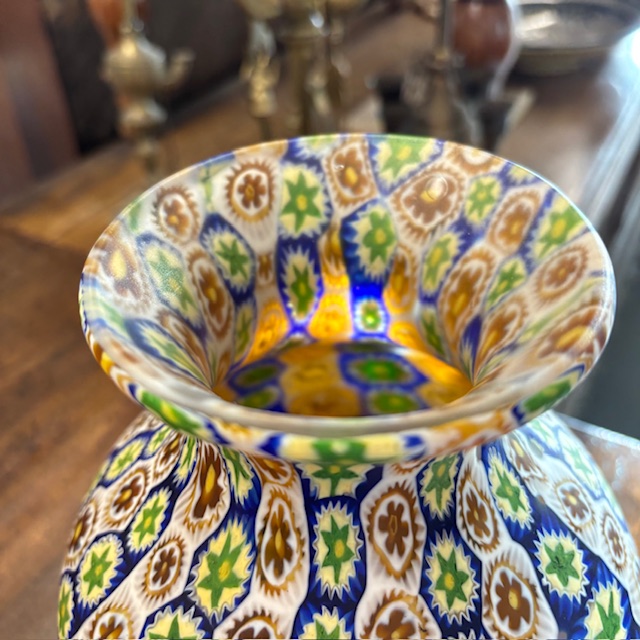 Antico splendido vaso Veneziano Murano Fratelli Toso a Murrine 1920. H 21 - immagine 2