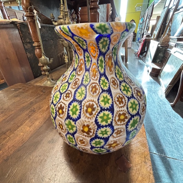 Antico splendido vaso Veneziano Murano Fratelli Toso a Murrine 1920. H 21 - immagine 6
