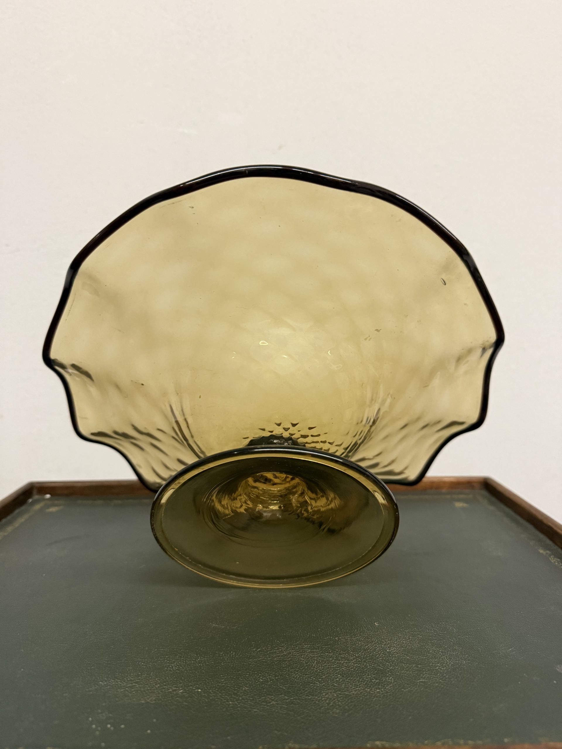 Antico centrotavola color ambra, anni'70, 11x27cm - immagine 8