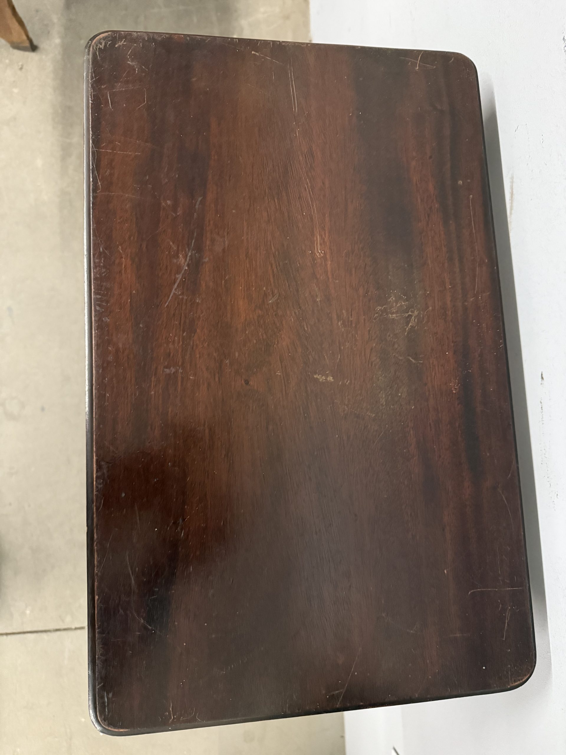 Antico tavolinetto etagere in mogano impero XIXsec, 73x52x34cm - immagine 9