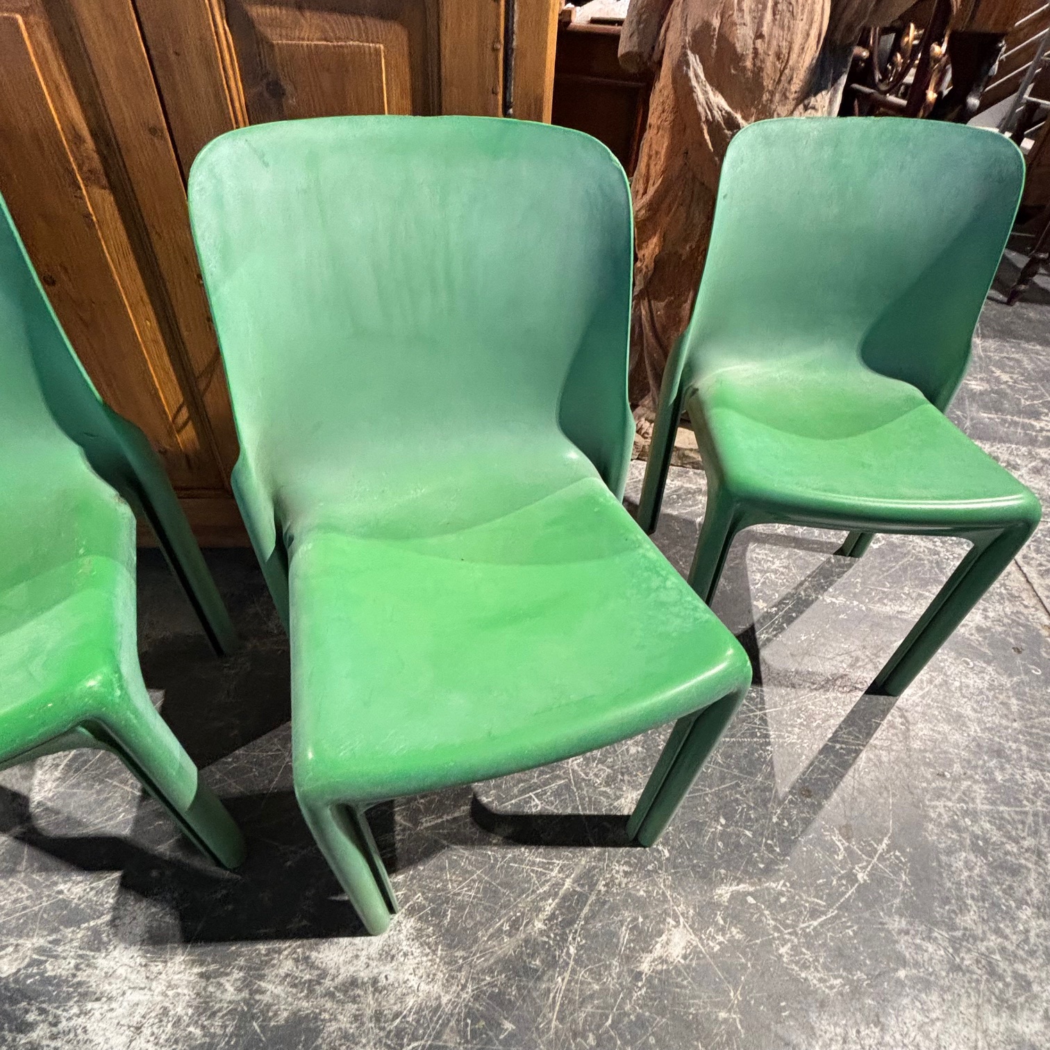 Gruppo sedie Vico Magistretti per Artemide modello “ Selene “ originali anni 1970 . - immagine 5