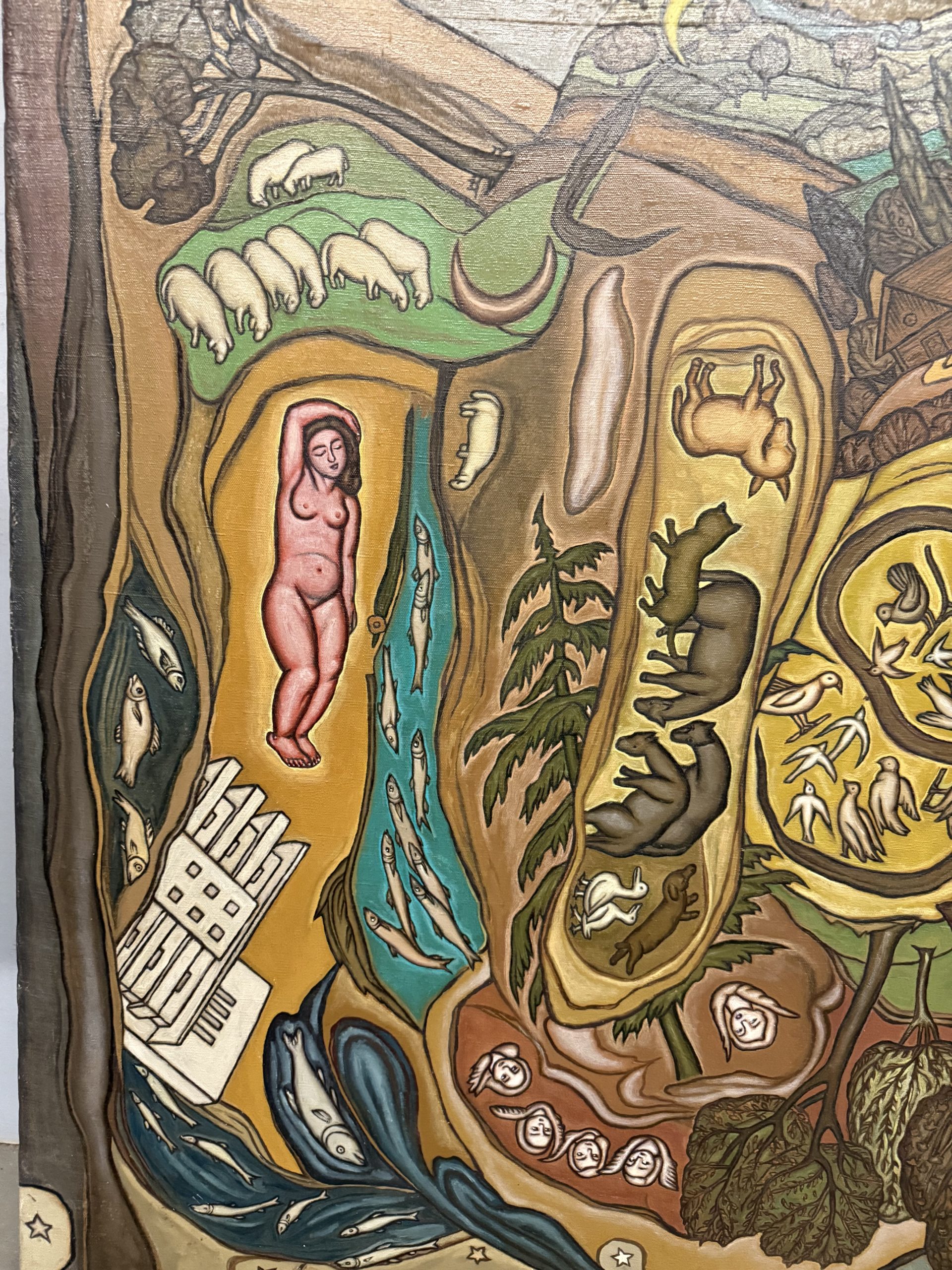Dipinto su tela "Il Caos" Sofia Paceviciene, Roma 1986, 95x93cm - immagine 4