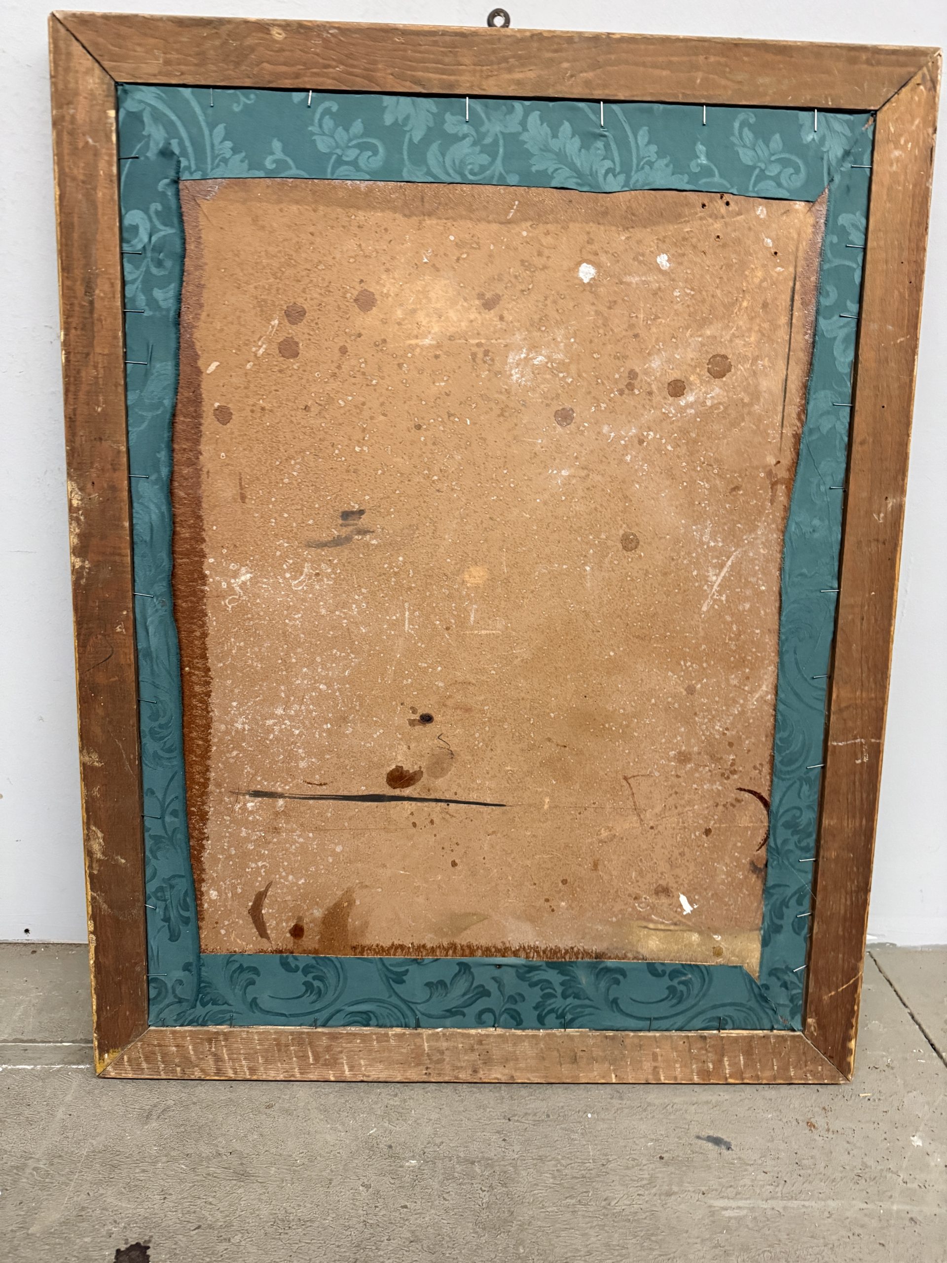 Antica incisione su tela, Albero genealogico del Re del Portogallo XVI sec, 92x72cm - immagine 11