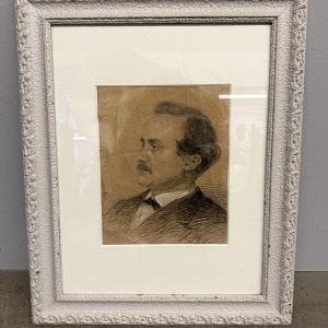 Antico disegno a carboncino di soggetto Maschi Reims, Francia 1871, 55x44cm