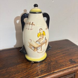 Antica Ceramica futurista con “ceramista “ Albissola artista Ivos Pacetti 1930 circa . H cm 24 L cm 15