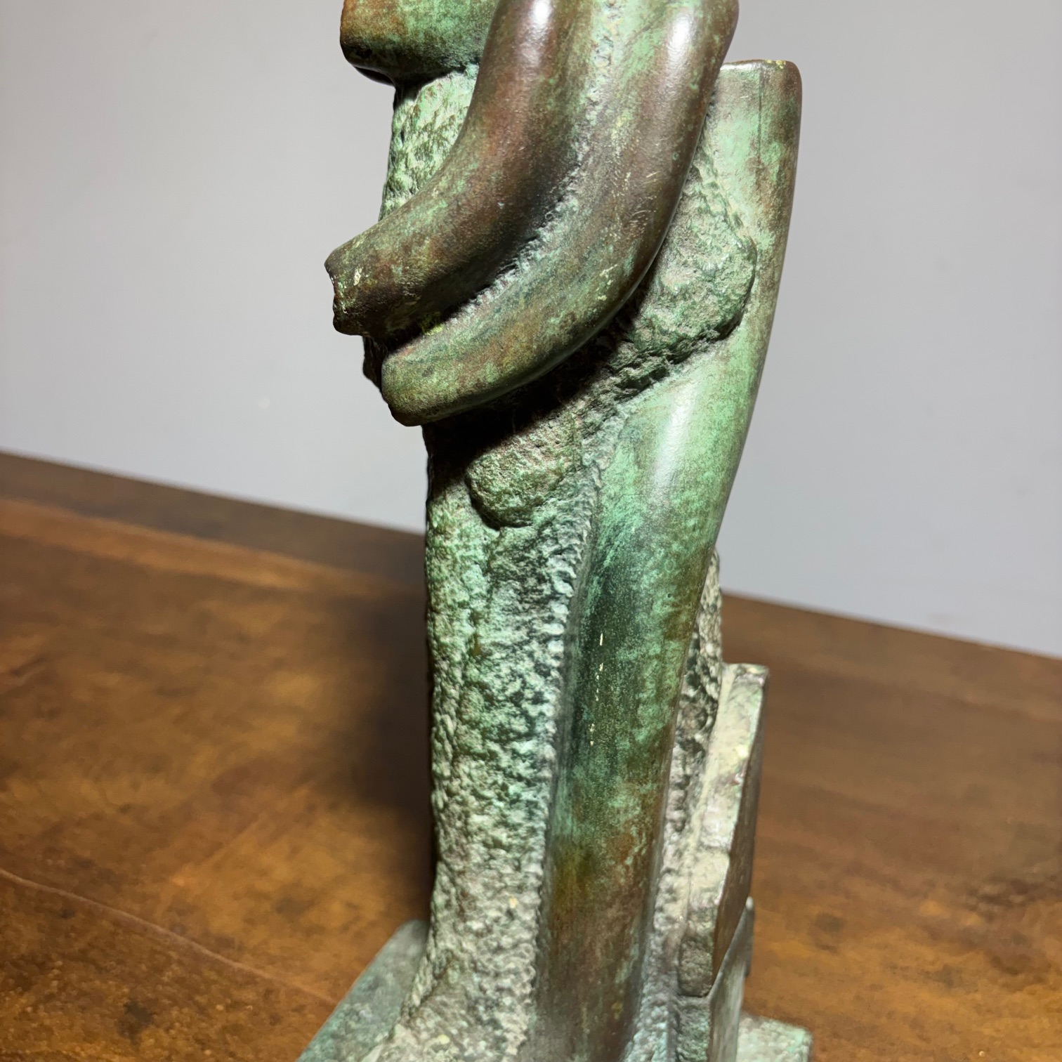 Scultura in bronzo totem Horst BoHm (Kronach. Germania ) Modern art surrealism 1983 4/9 . h cm 40 . Base cm 16 x cm 16 - immagine 3