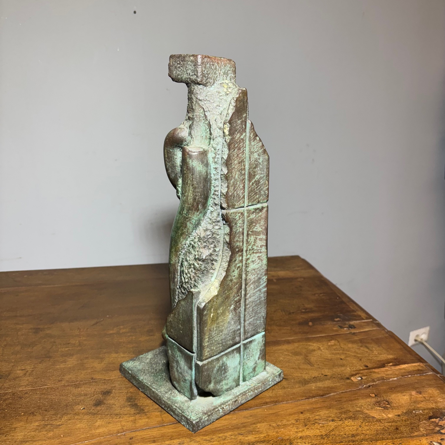 Scultura in bronzo totem Horst BoHm (Kronach. Germania ) Modern art surrealism 1983 4/9 . h cm 40 . Base cm 16 x cm 16 - immagine 10