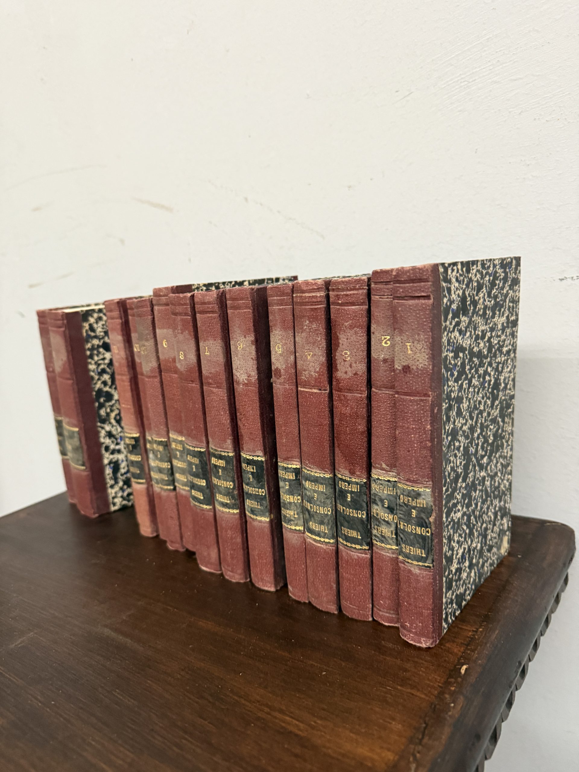 Antico gruppo di libri antichi, storia completa di Napoleone, Venezia 1845, n.15 volumi completi - immagine 5